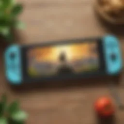 Nintendo Switch Lite displaying The Legend of Zelda gameplay
