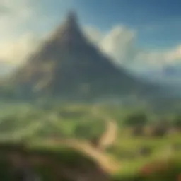 A captivating landscape from The Legend of Zelda: Ocarina of Time