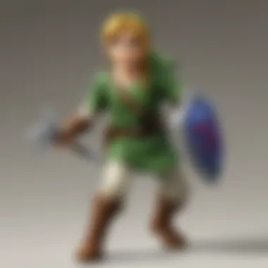 Ocarina of Time Link amiibo displayed alongside other Zelda collectibles