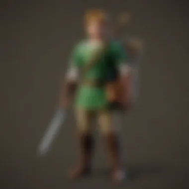 Gameplay Mechanics from Ocarina of Time An illustration of Link engaging in a significant gameplay mechanic from the original title