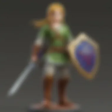 Close-up of a Link amiibo showcasing intricate details