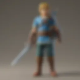 Amiibo figurines lined up, showcasing their details