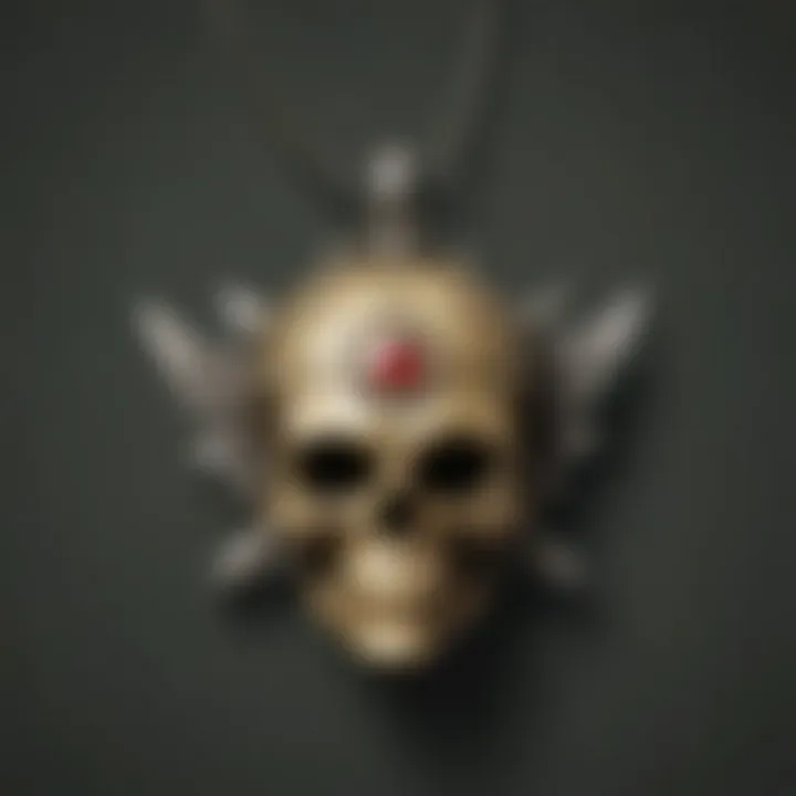 A detailed illustration of the Skull Necklace's role in the game's narrative.