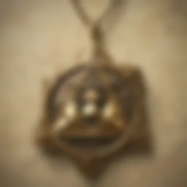 Fan interpretation of the Triforce necklace in a cosplay setting