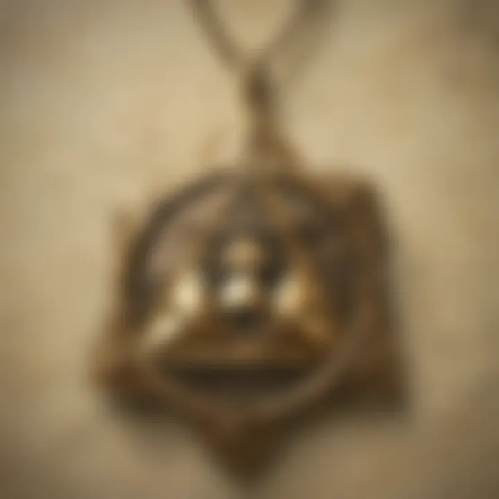 Fan interpretation of the Triforce necklace in a cosplay setting