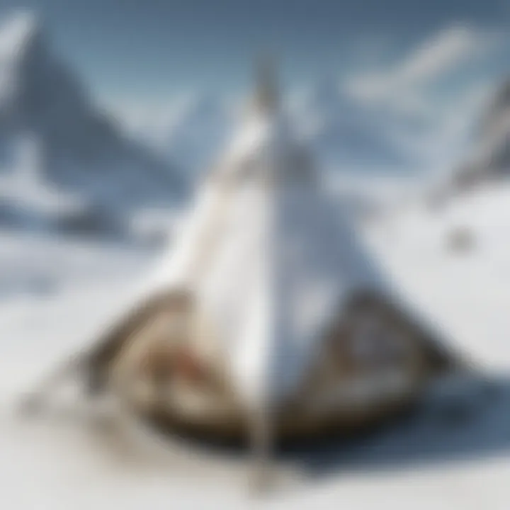 Artistic representation of cultural elements associated with the Snow Peak Living Shell.