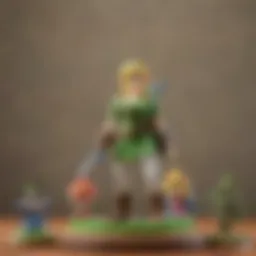 Display of various amiibo figurines on a shelf