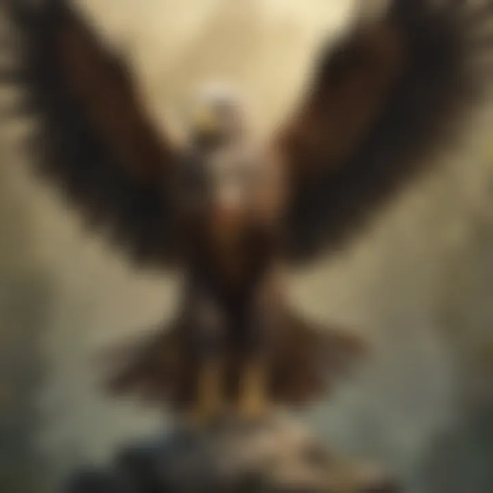 Symbolic depiction of the Great Eagle in ancient Hyrule art