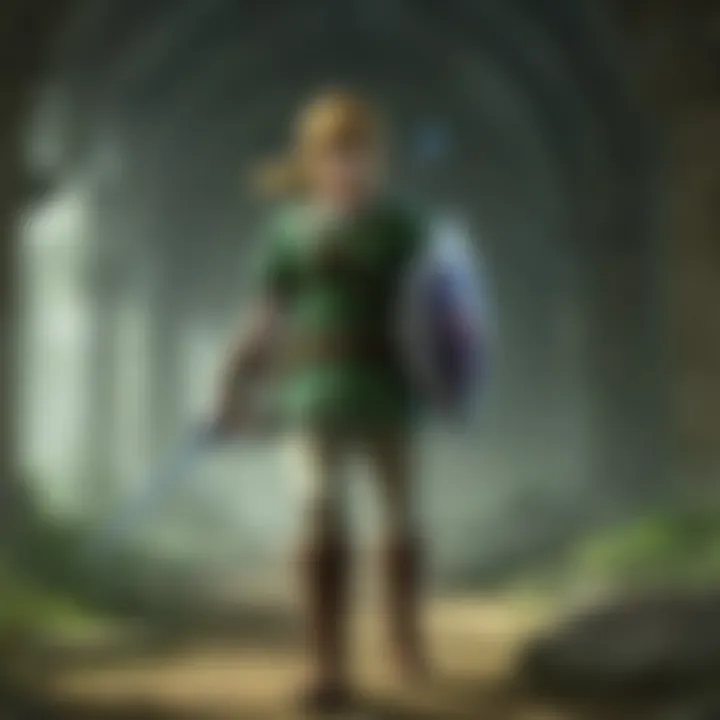 Link in a heroic pose