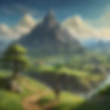 A breathtaking landscape of Hyrule showcasing its diverse environments.