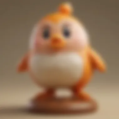 Close-up of Waddle Dee Amiibo highlighting its intricate details.