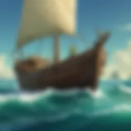 A breathtaking view of the vast ocean in The Wind Waker