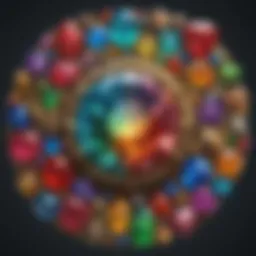 A close-up of various gemstones showcasing their vibrant colors and unique patterns