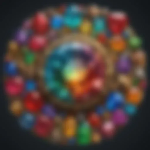 A close-up of various gemstones showcasing their vibrant colors and unique patterns