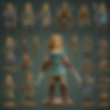 A collection of Zelda figurines showcasing various characters