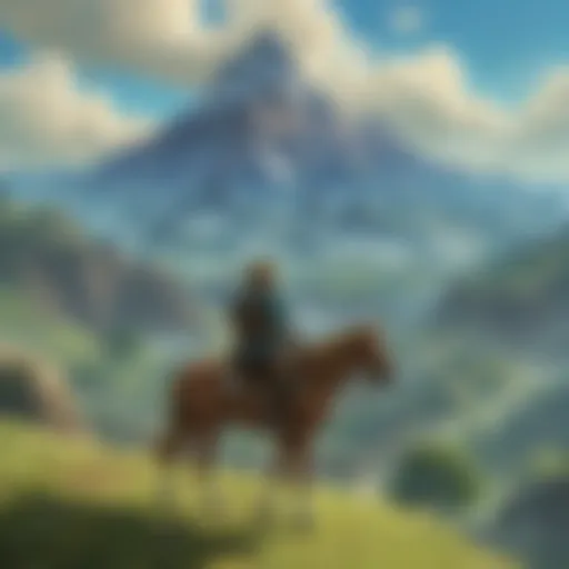 A captivating landscape of Hyrule from Breath of the Wild