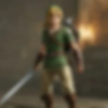 Link's Transformation: The Duality of Heroism Link in his wolf form exploring Twilight Princess world