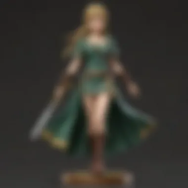 Artistic representation of the Twilight Princess Zelda Amiibo in a fantasy setting.