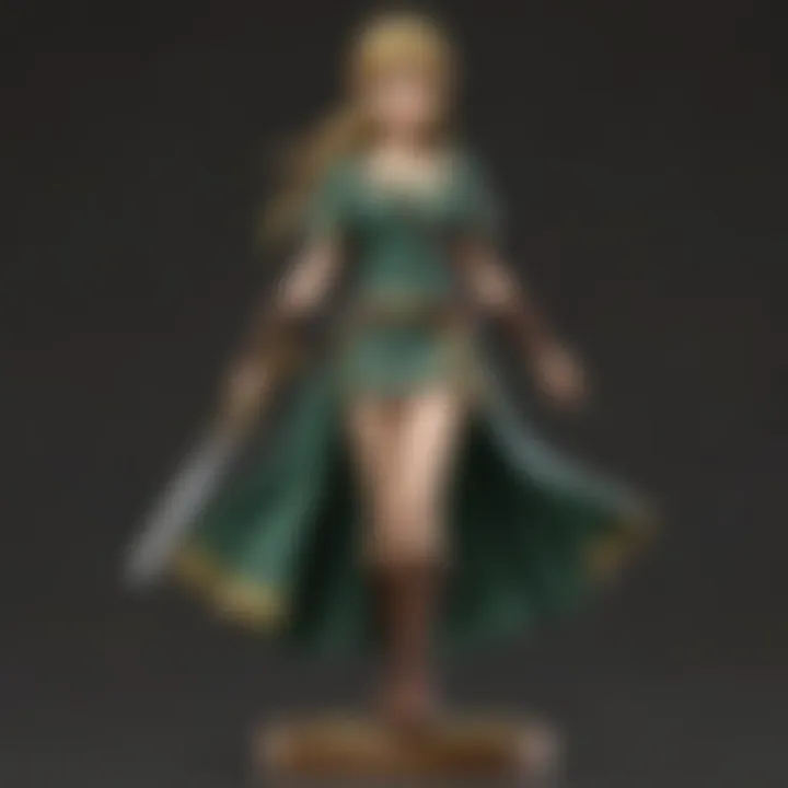 Artistic representation of the Twilight Princess Zelda Amiibo in a fantasy setting.