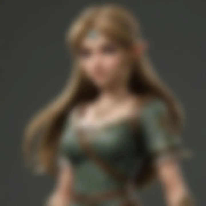 Twilight Princess Zelda Amiibo displayed alongside other collectibles in a curated set.