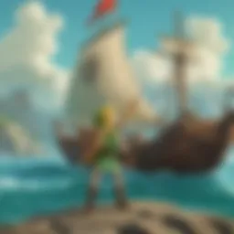 A captivating landscape from Wind Waker showcasing the vibrant art style.