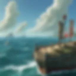 A breathtaking view of the ocean in The Wind Waker