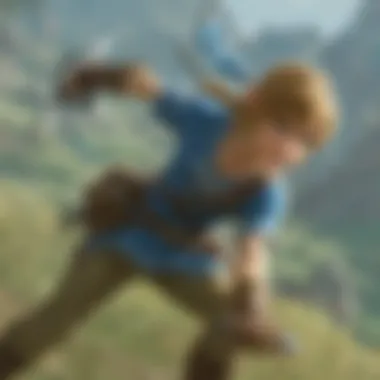 Link engaging in combat against a formidable enemy