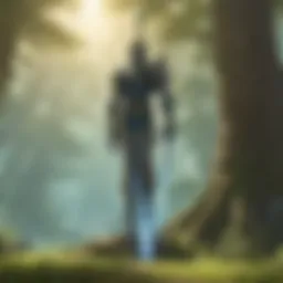 The iconic Master Sword displayed in a serene environment