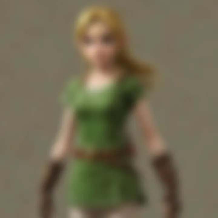 Character development showcase from Zelda series