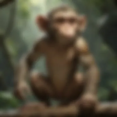 Close-up of a monkey showcasing its cognitive prowess