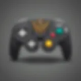 Nintendo GameCube controller showcasing the A button