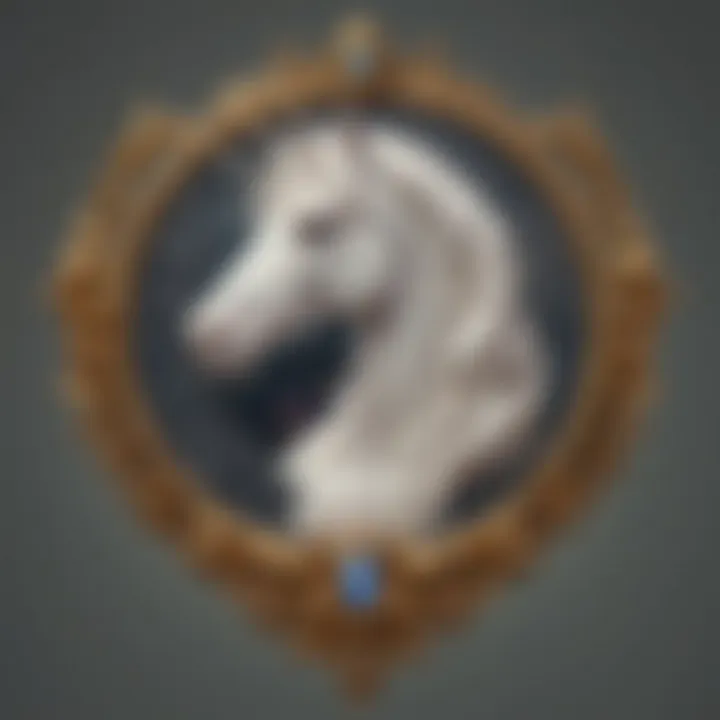 Majestic Unicorn Crest Symbolizing Purity