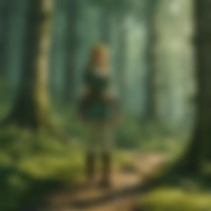 Green clothing dye in Zelda game with mystical forest backdrop