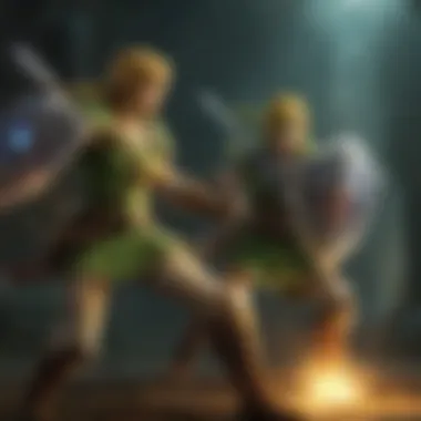 Epic showdown between light and darkness in Zelda game