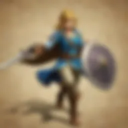 Dynamic combat scene in Hyrule Warriors showcasing character abilities