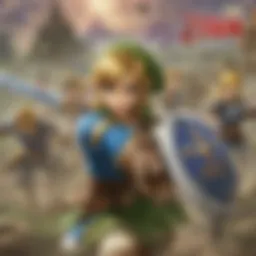 Hyrule Warriors game cover showcasing key characters