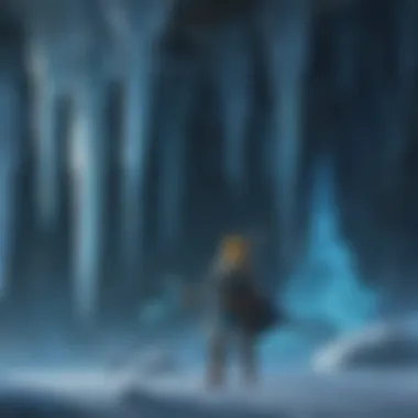 Moonlit Ice Symphony Icicles glistening under the moonlight against a dark sky
