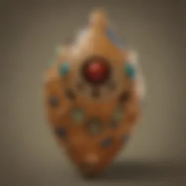 Exquisite Craftsmanship of the Ocarina A beautifully crafted ocarina resting on an ancient stone surface.