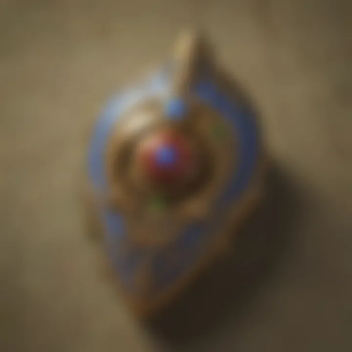 A close-up view showcasing the intricate details of an ocarina.
