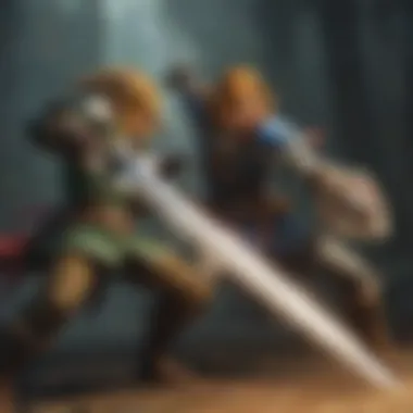 Intense sword fight between Link and Ganondorf