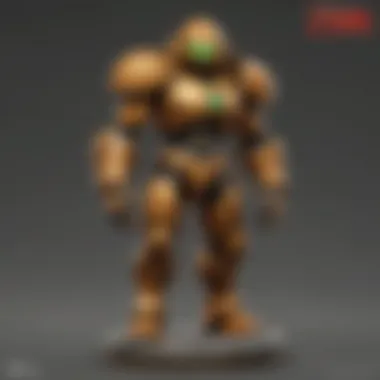 Intricate Details on Chozo Statue in Metroid 2 Pack Amiibo