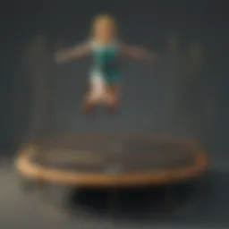Diagram illustrating the mechanics of trampoline design and its impact on jump power