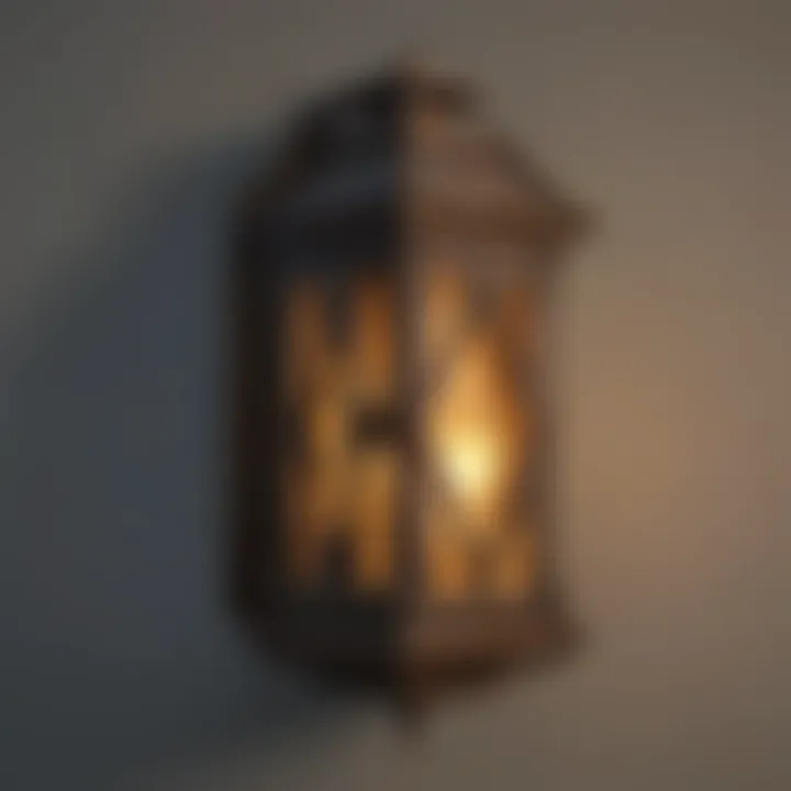 Close-up of Koda Wall Lantern highlighting its material and craftsmanship