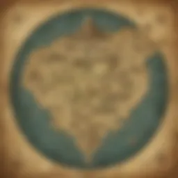 Artistic representation of Hyrule map from the Zelda series