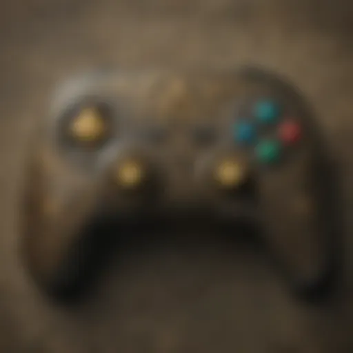 Stylized view of the Legend of Zelda Pro Controller showcasing its intricate design