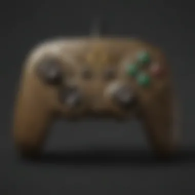Technical Specifications of the Legend of Zelda Pro Controller Close-up of the technical specifications displayed on the Legend of Zelda Pro Controller