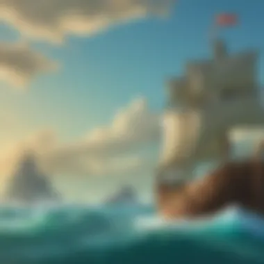 A scenic view of the vast ocean in The Wind Waker