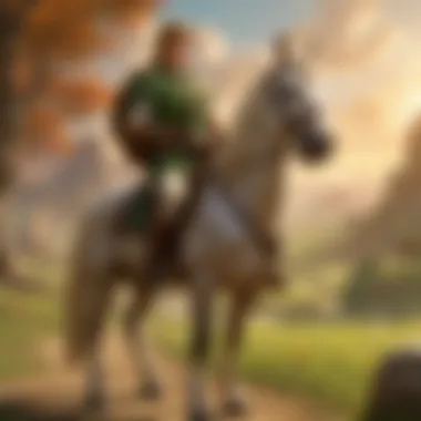 Link Riding Epona in Ocarina of Time