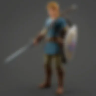 Link wielding a sword in an epic battle scene