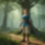 Magical Forest Scene in Legend of Zelda: Ocarina of Time